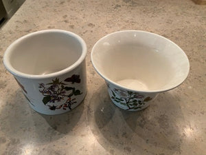 2 The Botanic Garden Portmeirion Ceramic Flower Pots