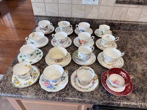 Bone China Misc Cup & Saucer Lot