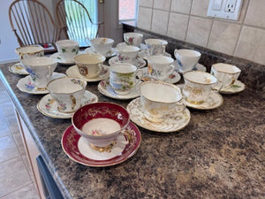 Bone China Misc Cup & Saucer Lot