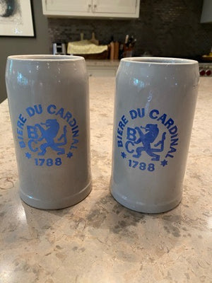 2 "Biere Du Cardinal 1788" Beer Steins