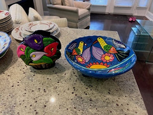 2 Painted Pottery Pieces