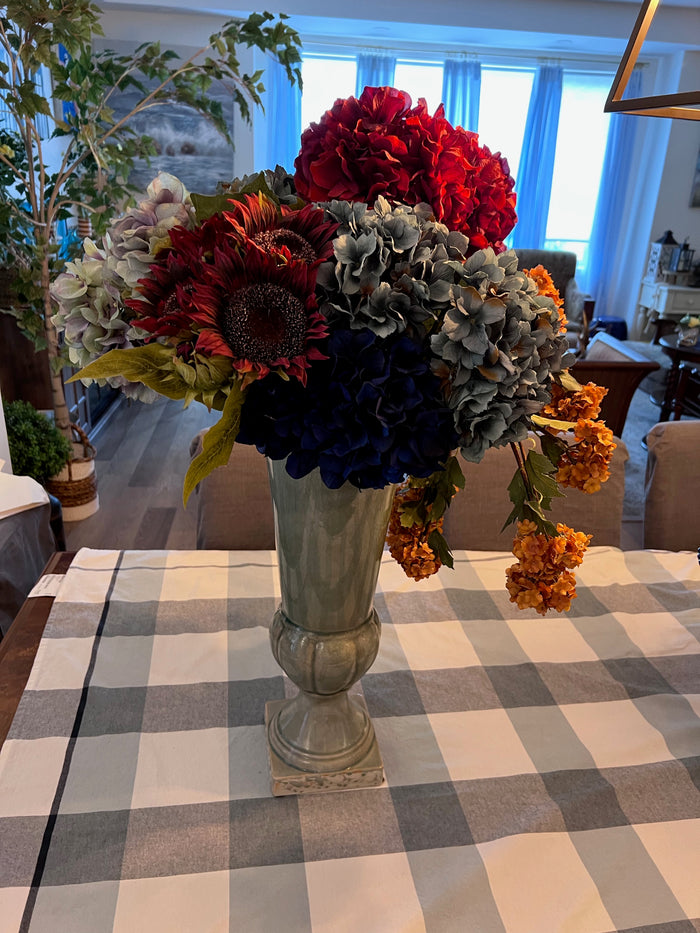 Bombay Company Vase w/Faux Flowers (Retail $100)