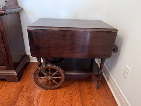 Vintage Ethan Allen Drop Leaf Tea Cart