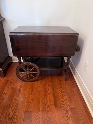 Vintage Ethan Allen Drop Leaf Tea Cart