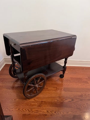 Vintage Ethan Allen Drop Leaf Tea Cart