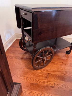 Vintage Ethan Allen Drop Leaf Tea Cart