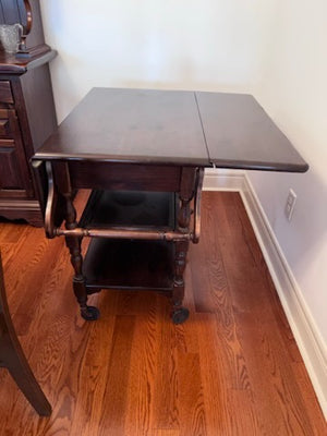 Vintage Ethan Allen Drop Leaf Tea Cart
