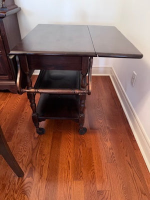 Vintage Ethan Allen Drop Leaf Tea Cart