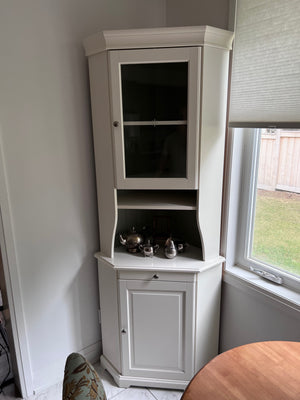 White Corner Cabinet