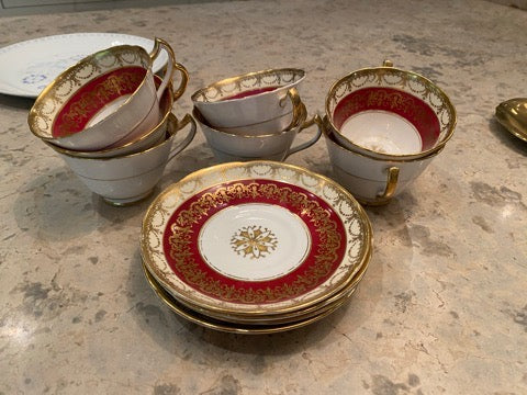 Gladstone China Made in England- 7 Cups & 4 Saucers
