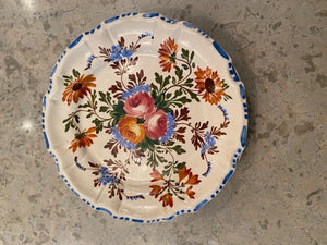 4 Made in Italy Floral Blue Side Plates