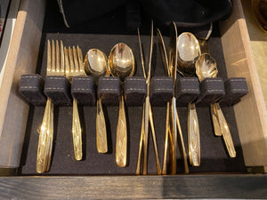 Rogers Gold Stainless Flatware Set, Service for 6