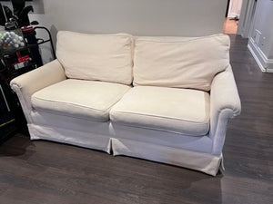 Cream Upholstered Pull Out Sofa- High Quality