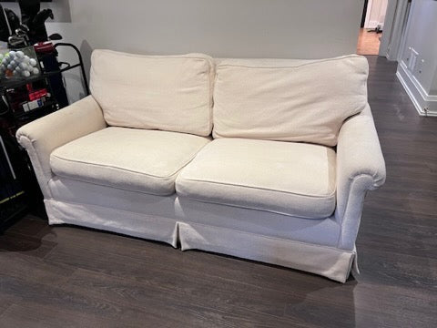 Cream Upholstered Pull Out Sofa- High Quality