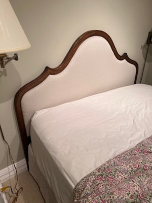 Wood/Upholstered Double Headboard + Mattress