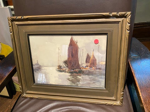 Watercolour, Sailboats by William St. Thomas Smith