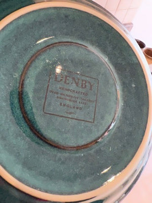 8 Denby Blue Cups & Saucers