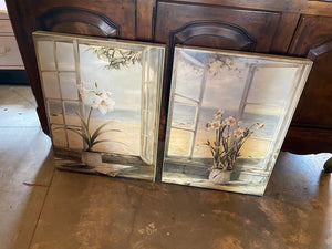 2 Art in Motion Prints- "Ocean Narcissus" & "Ocean Amaryllis" by Fabrice de Villeneuve
