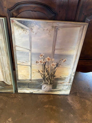 2 Art in Motion Prints- "Ocean Narcissus" & "Ocean Amaryllis" by Fabrice de Villeneuve
