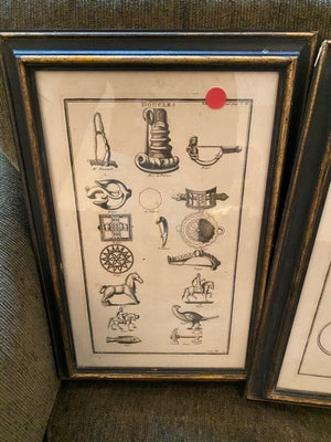 2 Antique Prints- 'Bracelets' & 'Boucles'