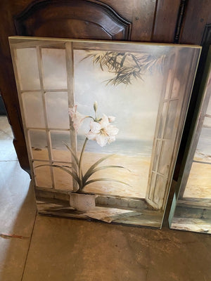 2 Art in Motion Prints- "Ocean Narcissus" & "Ocean Amaryllis" by Fabrice de Villeneuve