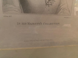 2 Antique Portrait Print-THE LADY AUDLEY- by Holbein-Cheesman-1828