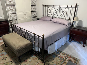 Bombay Company King Bed Frame + 'Like New' Mattress