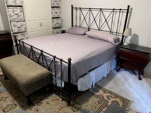 Bombay Company King Bed Frame + 'Like New' Mattress