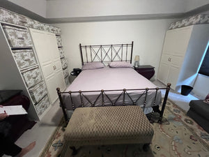 Bombay Company King Bed Frame + 'Like New' Mattress