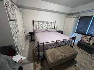 Bombay Company King Bed Frame + 'Like New' Mattress