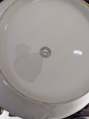 2 Limoges Gold & White Covered Dishes