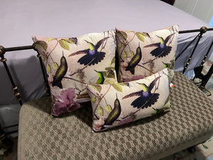 3 Urban Barn Hummingbird Pillows- Retail $75 (BRAND NEW)