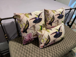 3 Urban Barn Hummingbird Pillows- Retail $75 (BRAND NEW)