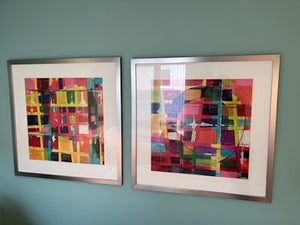 2 Colourful Abstract Prints