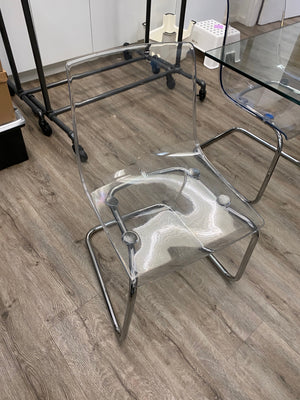 Modern Glass Dining Table + 6 "Tobias" IKEA Chairs