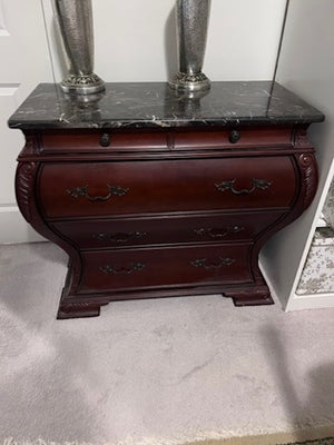Bombay Company 5 Drawer Marble Top Commode