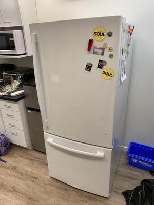 GE 20.9 cu.ft. Bottom Freezer Refrigerator White - GBE21AGKAKWW