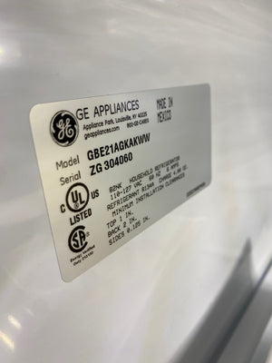 GE 20.9 cu.ft. Bottom Freezer Refrigerator White - GBE21AGKAKWW