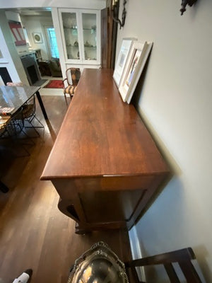 Beautiful Burled Wood Antique Credenza/Sideboard
