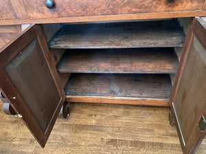 Beautiful Burled Wood Antique Credenza/Sideboard