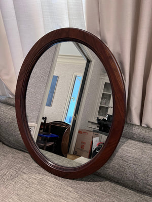 Oval Wood Mirror- Made in Canada