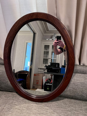 Oval Wood Mirror- Made in Canada