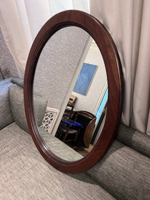Oval Wood Mirror- Made in Canada
