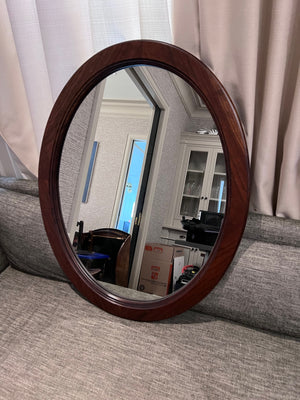 Oval Wood Mirror- Made in Canada