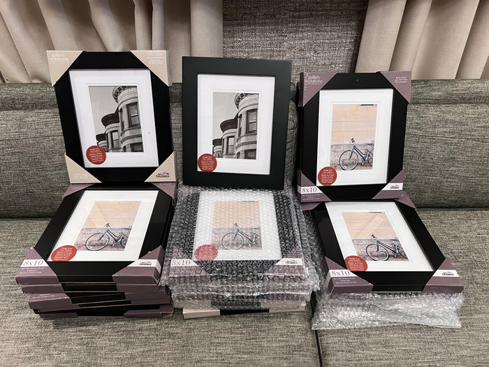 Gallery Solutions 8x10 Black Wall or Tabletop Picture Frame with Double White Mat For 5x7 Image (*17 Available- Priced Individually)