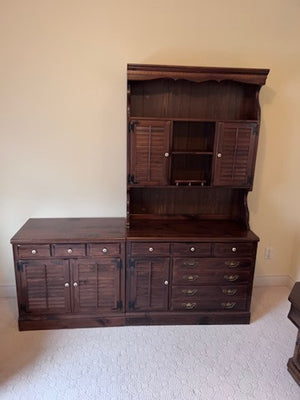 Vintage Ethan Allen 'Old Tavern' Wall Unit