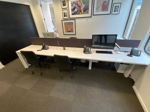 Haworth Office Desk- Workstation with Partition, Seating for 6 # 1
