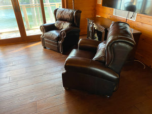 2 Bernhardt Leather Reclining Chairs