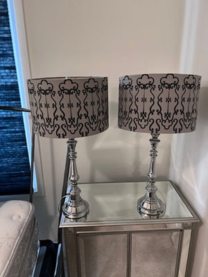 Pair of Silver Table Lamps