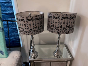 Pair of Silver Table Lamps